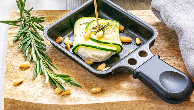 Gourmet geitenkaaspakketjes met courgette