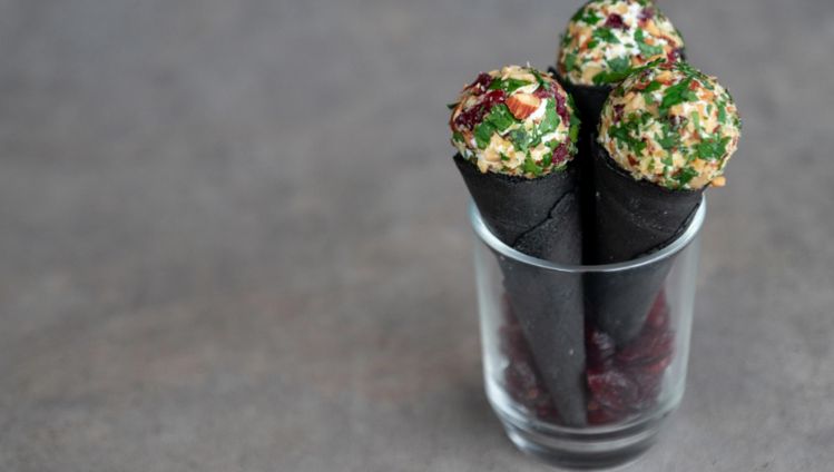 hoorntjes met bolletje geitenkaas