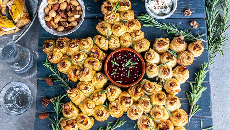 Kerstster bladerdeeg