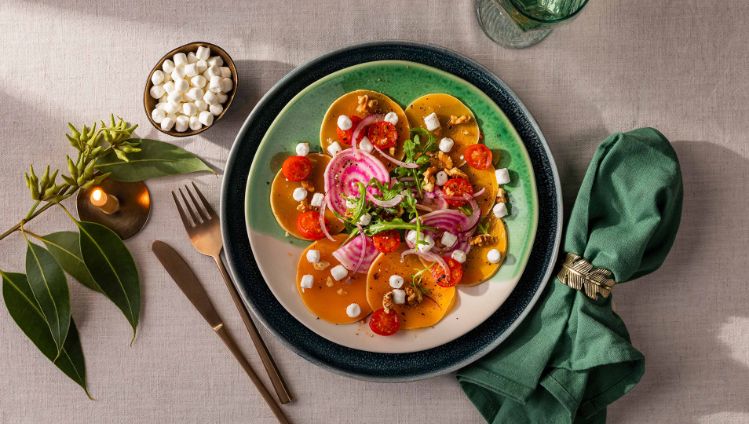 pompoen carpaccio met bettine pearls 