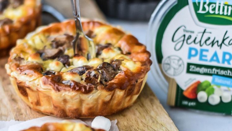 Bloemkool champignon quiche met geitenkaas