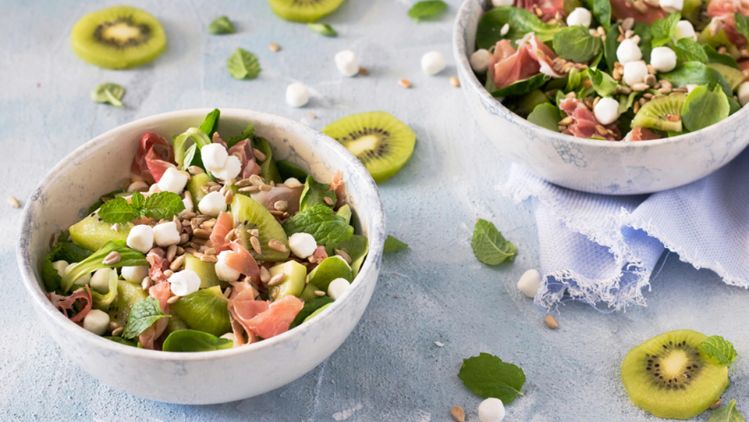 Kiwi geitenkaassalade met munt