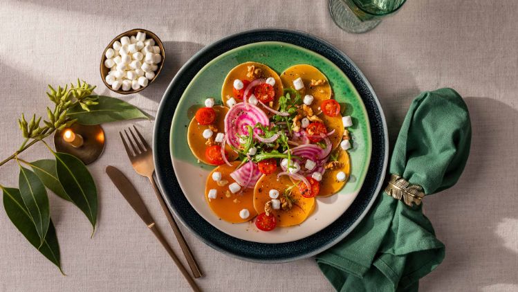 pompoen carpaccio met bettine pearls 